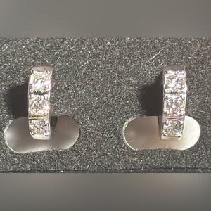 0.6 CTW Moissanite Hoop Earrings – D Color – 925 Sterling Silver – GRA Certified